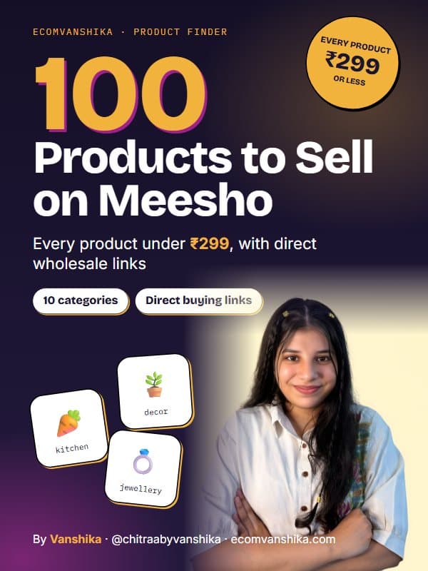 100 Products to Sell on Meesho cover